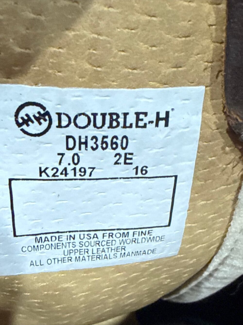 Men's Double H K24197 boots 7 EE - Picture 6 of 8